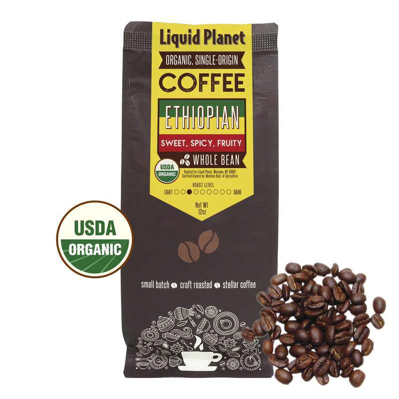 Ethiopian single-origin organic coffee beans