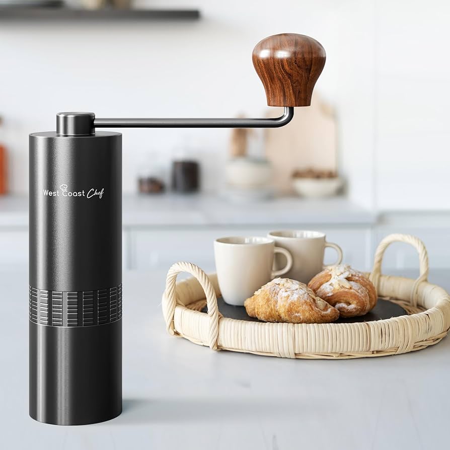 Coffee grinder maintenance in kitchen