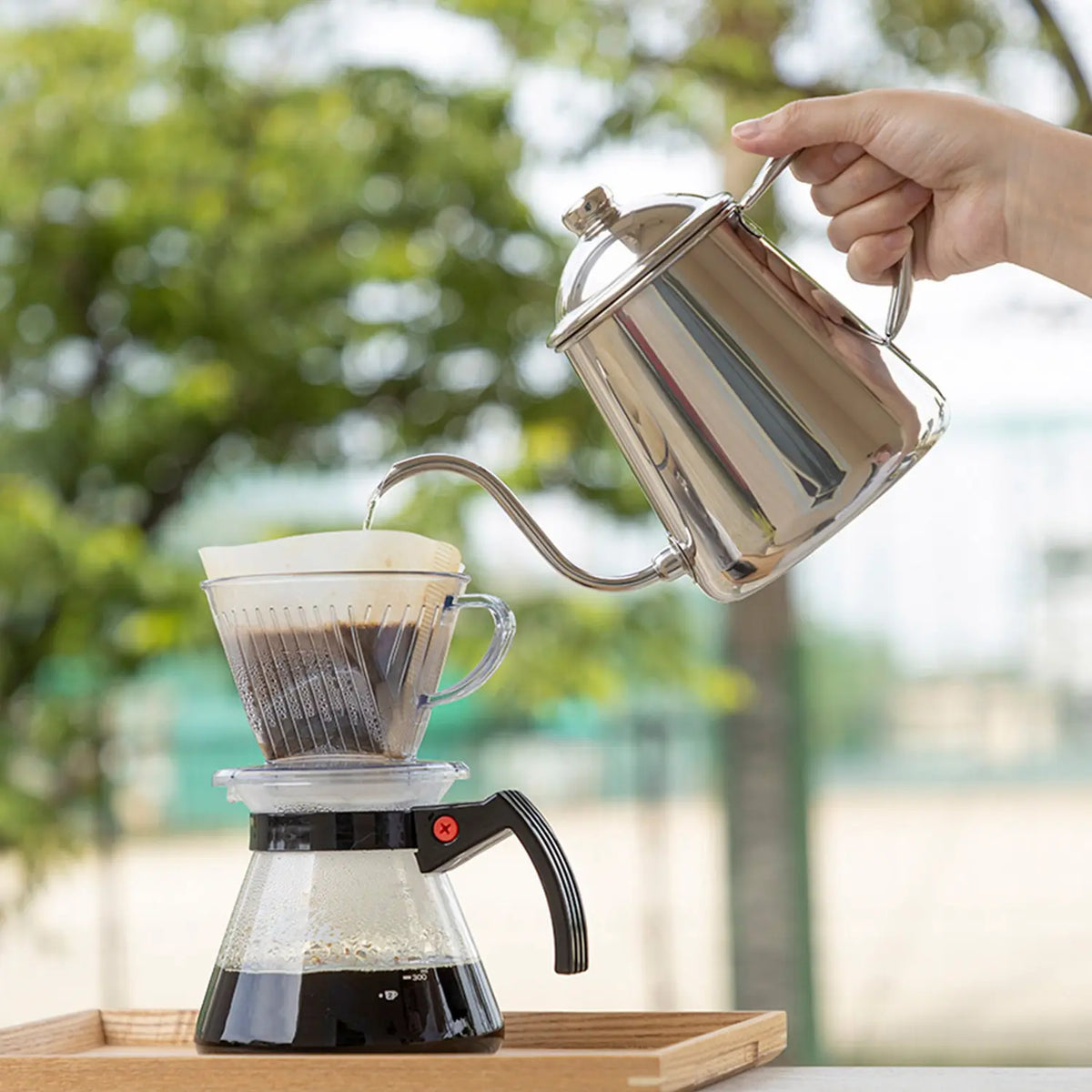 Professional coffee brewing setup