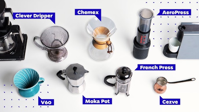 Various coffee brewing methods